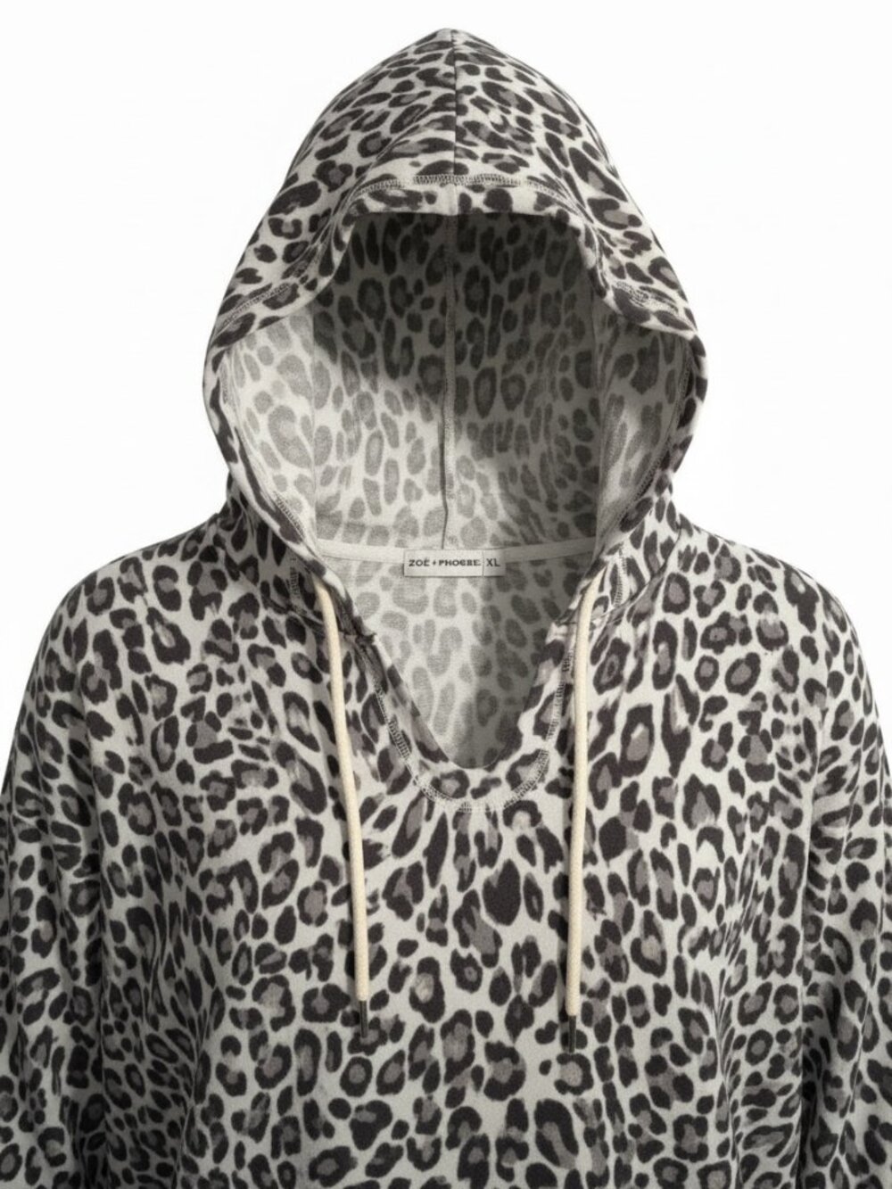 Leopard Print Hoodie Top